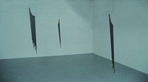 Pennant, 2005. Installation view. Wood, steel rope. Dimensions variable.